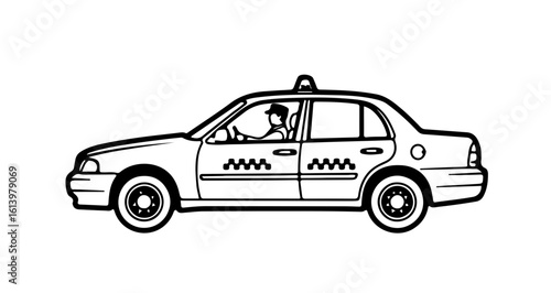 Taxi cab vector illustration for transportation design and urban city travel service clip art design