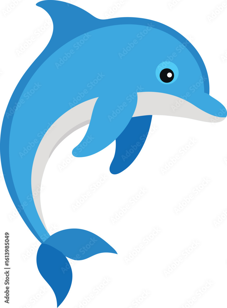 Obraz premium dolphin jumping vector illustration on transparent background