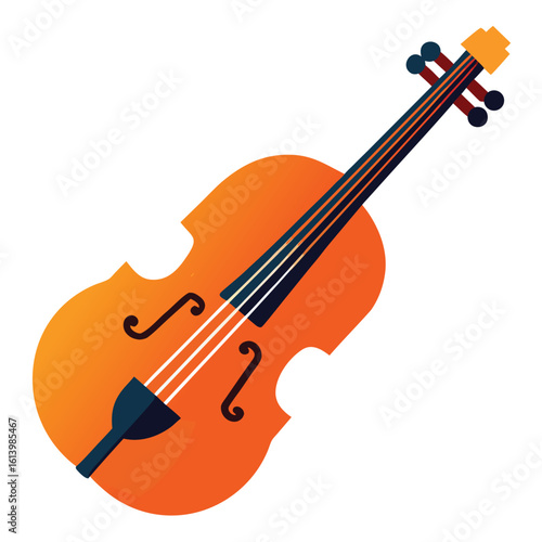 violin on white background