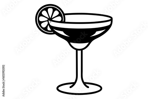 Margarita Glass Vector Representing Festive Drink and Party Theme