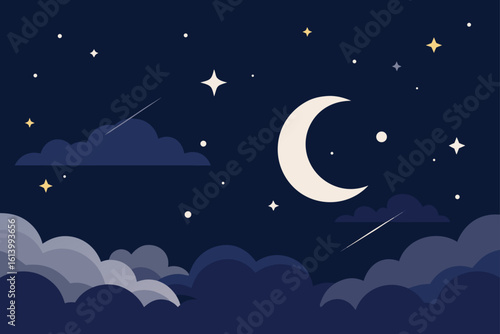 moon and stars