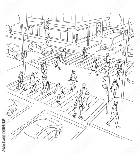 Crossing at Rush Hour