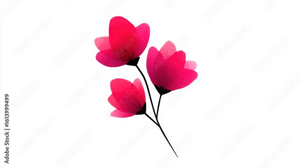 Fototapeta premium A pink flower with three petals