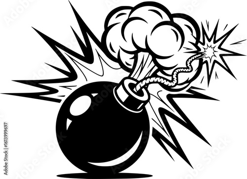 Comic Bomb Vector
