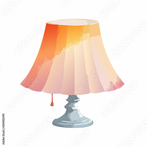 Elegant Table Lamp with Gradient Shade and Ornate Base