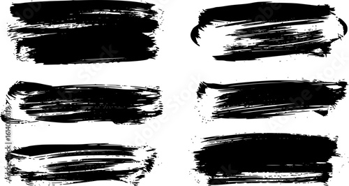 Set of Grunge Brush Strokes
