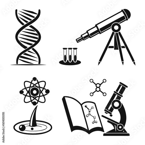Scientific Discovery and Research Icons.