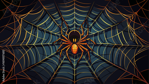 spider web on dark background