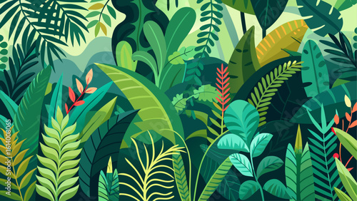 seamless pattern with leaves