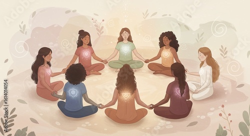 Spiritual women’s meditation circle