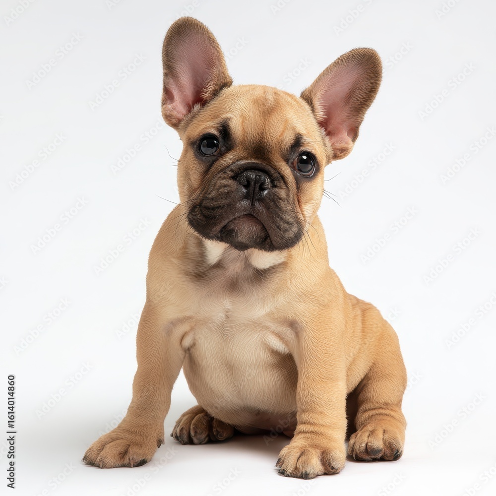 Obraz premium Young Adorable French Bulldog Puppy Isolated on a Crisp White Background