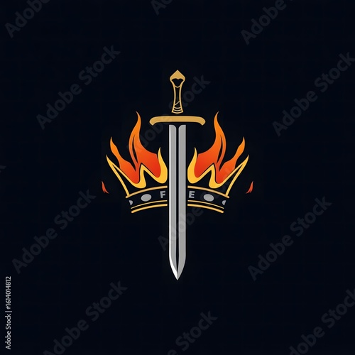 Golden Crown 3d swords