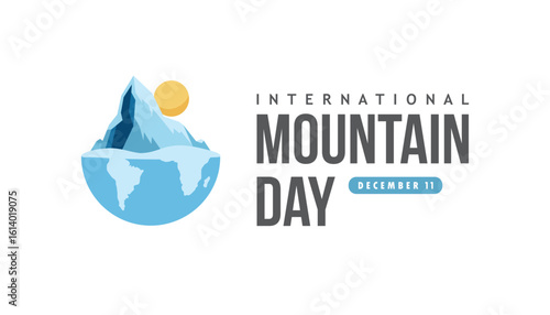 international mountain day vector concept design