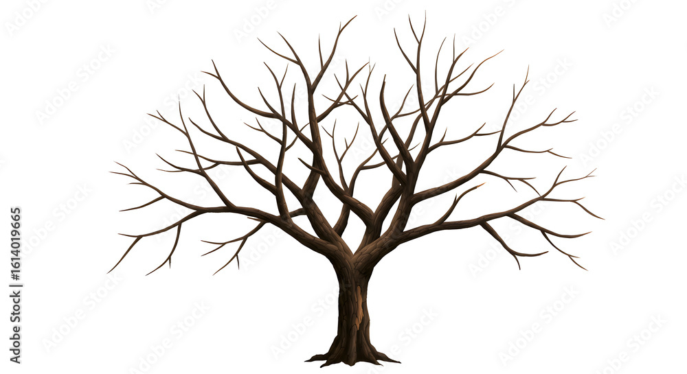 Obraz premium Minimalist Dead Tree Artwork for Climate Themes