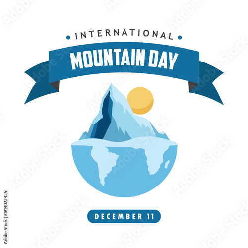 international mountain day vector illustration flat design