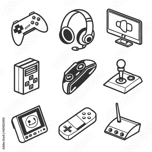 Collection of Gaming Accessories and Devices.