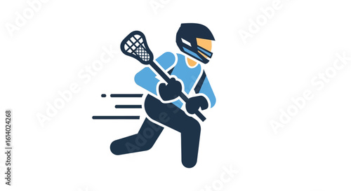 Lacrosse Player in Action