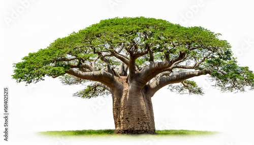 baobab albero verde cut out su sfondo trasparente