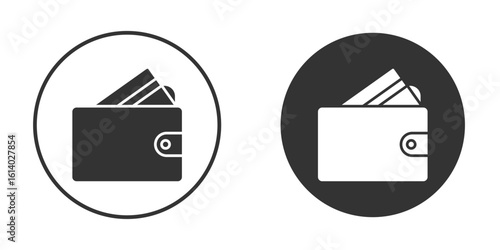 Wallet icon illustration. Pixel vector graphics - Vector.