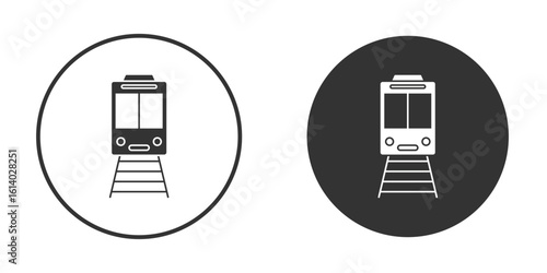 Train icon illustration. Pixel vector graphics - Vector.