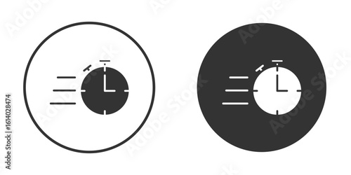 Time fast icon illustration. Pixel vector graphics - Vector.