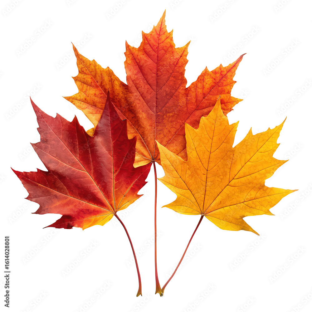 Obraz premium autumnal leaves png single watercolor leaf PNG painted fall foliage PNG botanical art piece PNG transparent background image