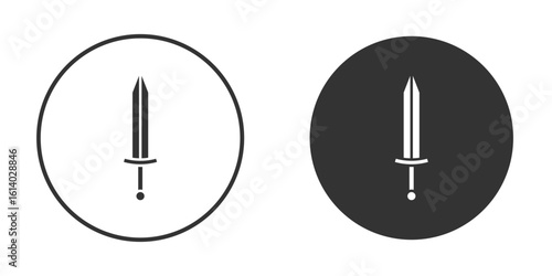Sword icon illustration. Pixel vector graphics - Vector.