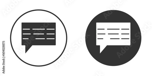 Subtitles icon illustration. Pixel vector graphics - Vector.