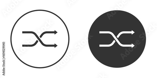 Shuffle icon illustration. Pixel vector graphics - Vector.