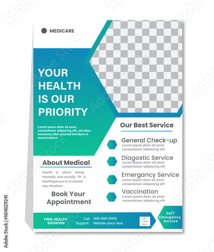 minimailist medical flyer design