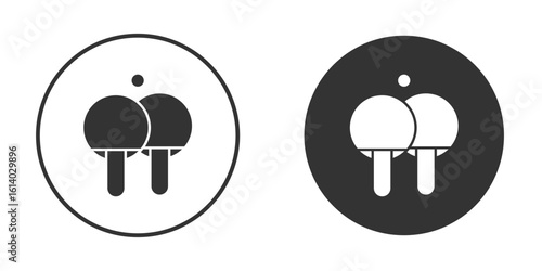 Ping pong icon illustration. Pixel vector graphics - Vector.