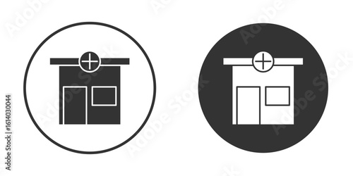 Pharmacy icon illustration. Pixel vector graphics - Vector.