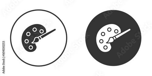 Palette icon illustration. Pixel vector graphics - Vector.