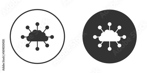 Network cloud icon illustration. Pixel vector graphics - Vector.