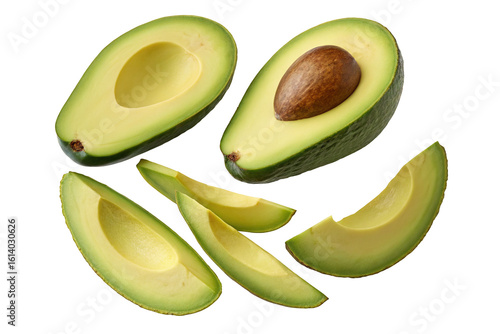 avocado isolated on white background