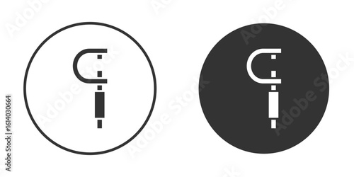 Micrometer icon illustration. Pixel vector graphics - Vector.