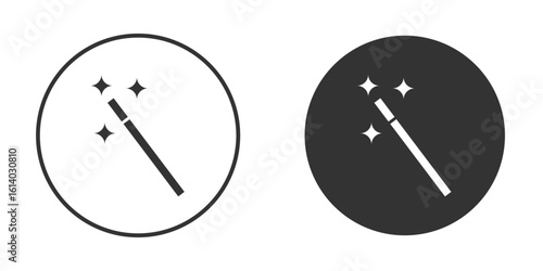 Magic wand icon illustration. Pixel vector graphics - Vector.