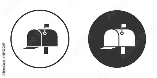 Mailbox icon illustration. Pixel vector graphics - Vector.