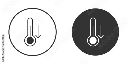 Low Temperature icon illustration. Pixel vector graphics - Vector.