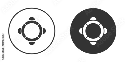 Life buoy icon illustration. Pixel vector graphics - Vector.