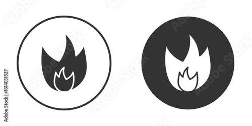 Flame icon illustration. Pixel vector graphics - Vector.