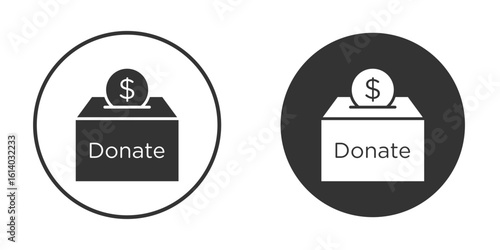 Donate icon illustration. Pixel vector graphics - Vector.