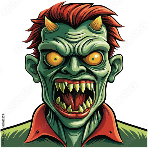 Demon Goblin Monster Face Cartoon
