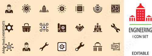 A engineering icon set vector illustration .