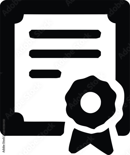 Certification, attestation icon editable vector illustration. 