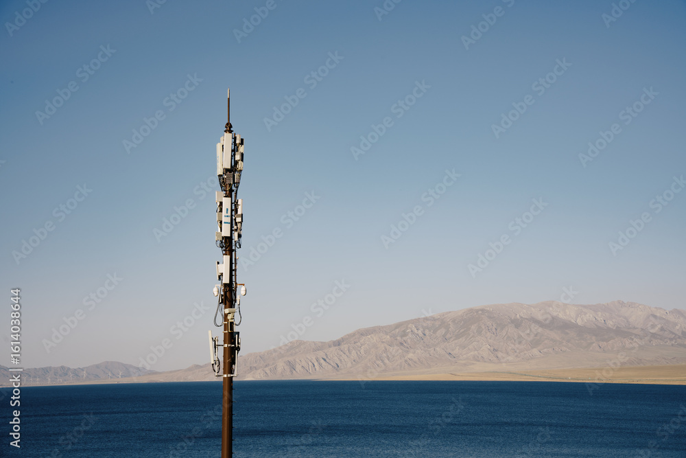 Obraz premium tv tower on the lake
