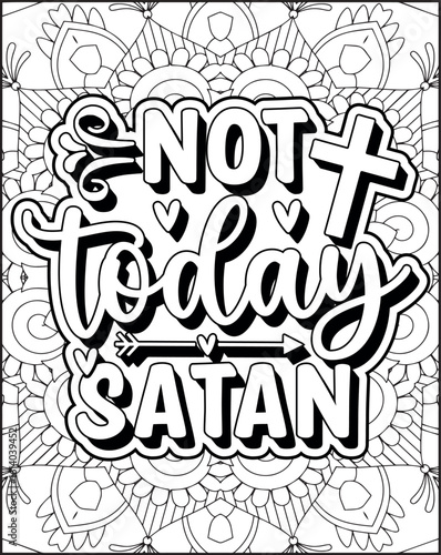 Bible Verse Quote Coloring Page for Adults. Bible Verse Mandala Coloring Page