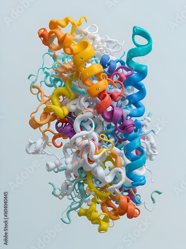 Alpha-galactosidase (Agalsidase) enzyme. Cause of Fabry's disease. Administered as enzyme replacement therapy. 3D rendering based on protein data bank entry 1r46.