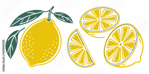 vector illustration of lemons