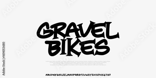 Modern Serif Font. Groovy Font. Graffiti Font. Creative Hand Drawn Uppercase and Number. Street Art Classic Lettering Fashion Designs Typography decorative vintage concept vector illustration